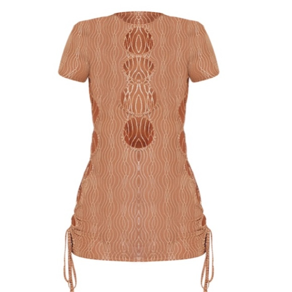 Gold sheer dress